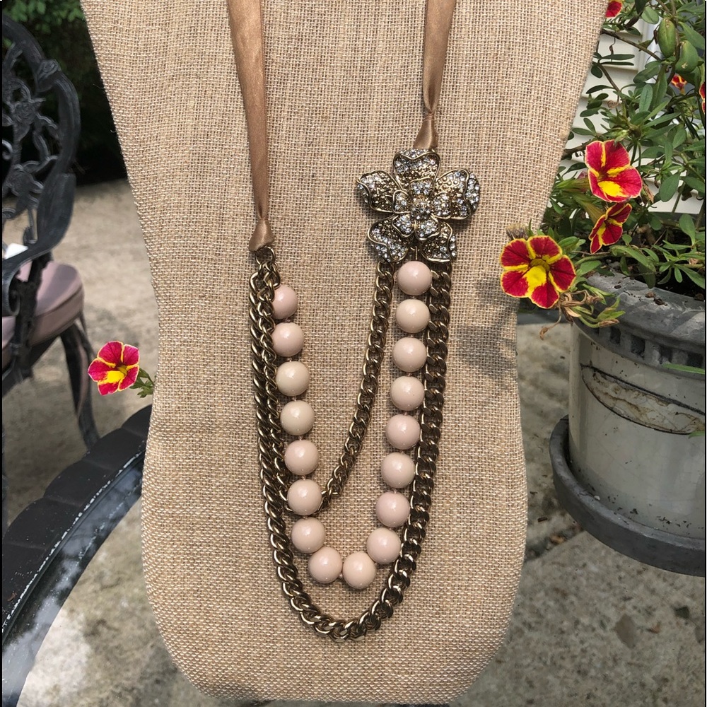 Talbots Ribbon Tie Necklace